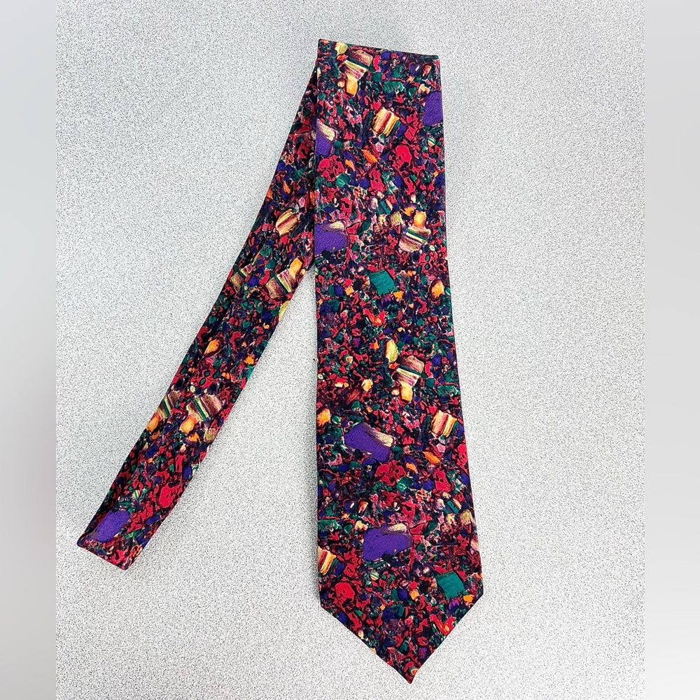 Molecular Expressions Stonehenge Moon Rock Tie 100% Silk Apollo 16 abstract‎ USA
